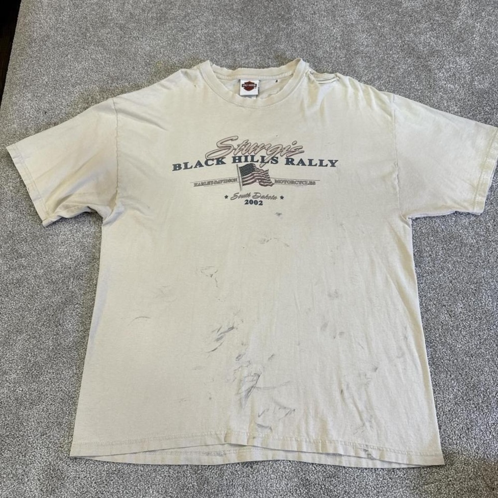 Vintage Harley Davidson 1-800-FAT-HAWG T-Shirt XL Distressed Biker Tee USA